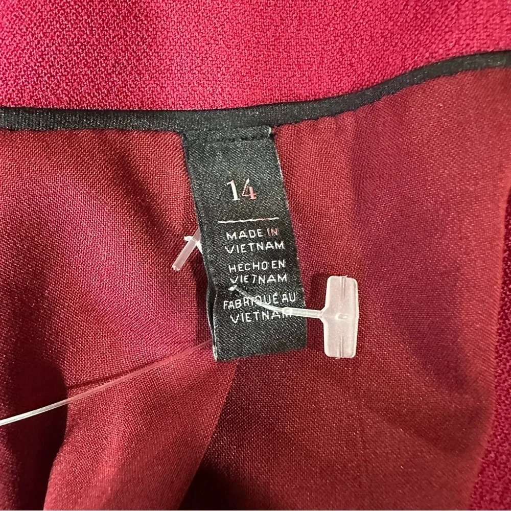 White House Black Market Empress Red Blazer Tailored Fashion Suit Jacket 14 NWT